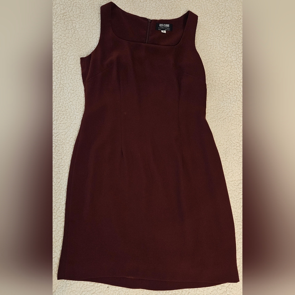 Elegant Burgundy Dress